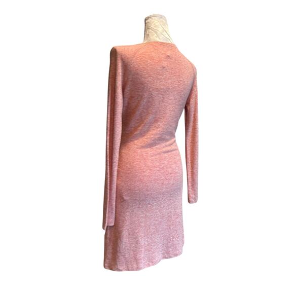 Free People Burnt Orange Knit Tie Front Sweater Dress Sz S Minimalist Indie Fall - Picture 15 of 16